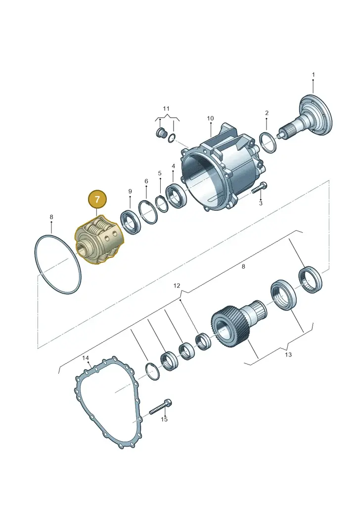 09L409751 — Volkswagen Phaeton 4motion (2010-2016) diagram 258409980, position 7