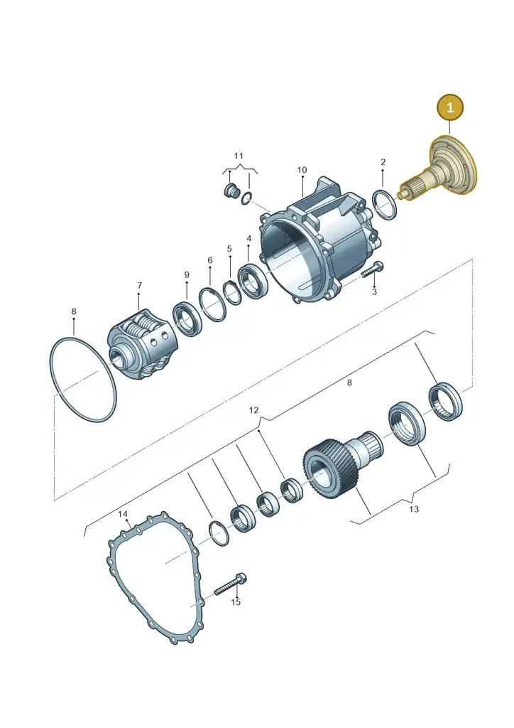 09L409809 — Volkswagen Phaeton 4motion (2010-2016) diagram 258409980, position 1