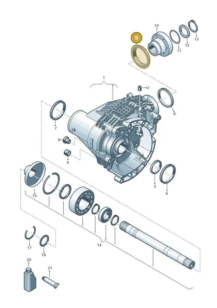 09N409319A — Volkswagen Transport. multivan (2019-2024) diagram 806409000, position 9