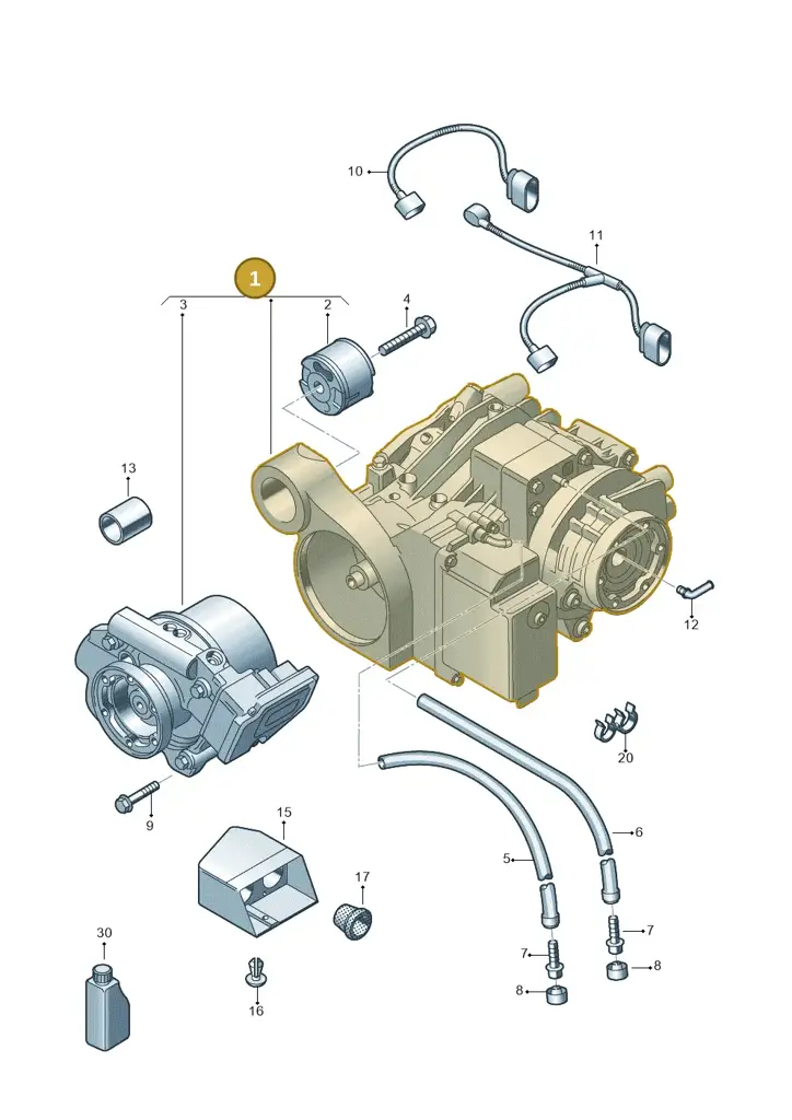 09N525010F — Volkswagen Caravelle (2015-2019) diagram 861525100, position 1