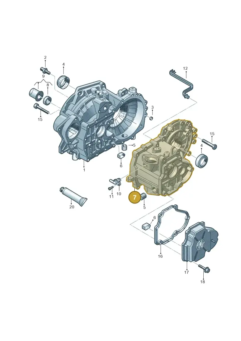 0A4301103F — Volkswagen Golf Plus 1.6 (2009-2011) diagram 656301370, position 7