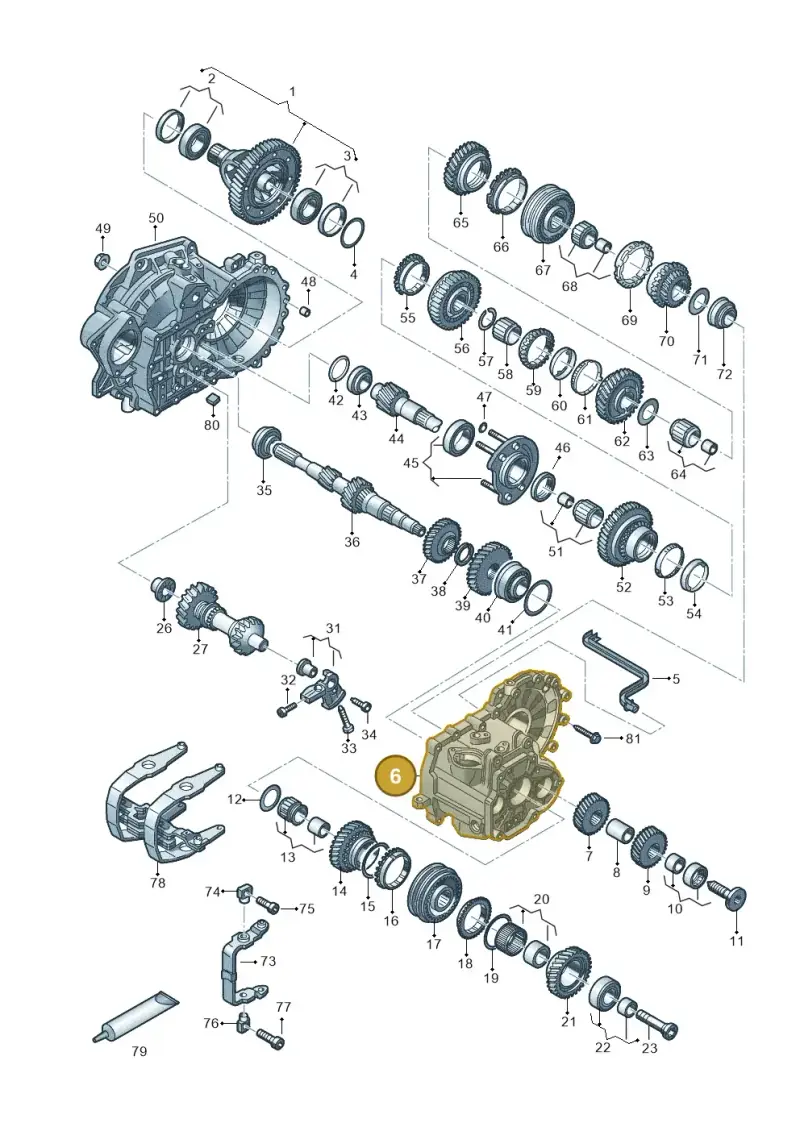 0A4301103H — Volkswagen Touran 2,0 BlueMotion (2015-2024) diagram 828303520, position 6