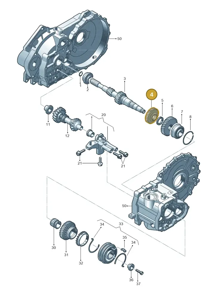0A4311285B — Volkswagen Transp. caravelle (2011-2015) diagram 410311200, position 4