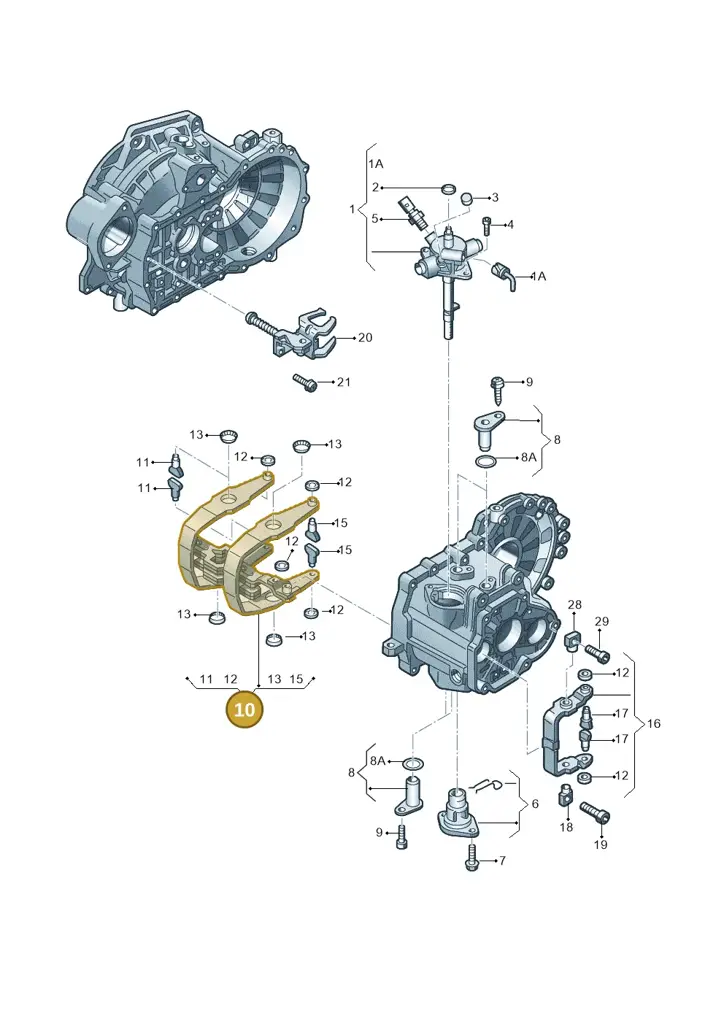 0A4311490K — Volkswagen Touran (2015-2024) diagram 409311910, position 10