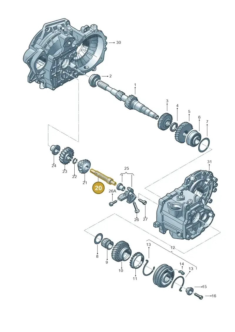0A4311509 — Volkswagen Golf 1.6 (2015-2019) diagram 420311390, position 20