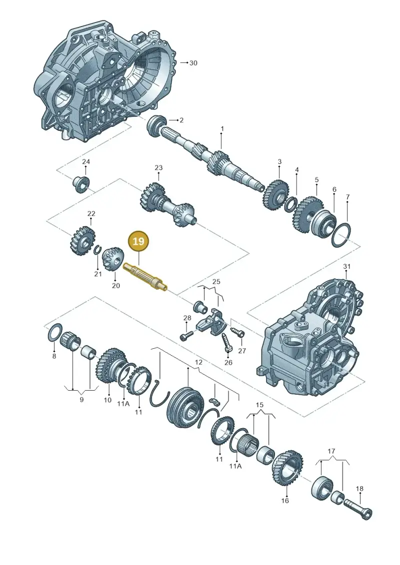 0A4311509 — Volkswagen Golf 1.6 (2015-2019) diagram 746311310, position 19