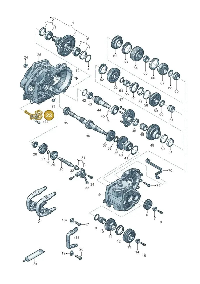 0A4311521A — Volkswagen T-Cross 1,0 (2018-2024) diagram 827315030, position 23
