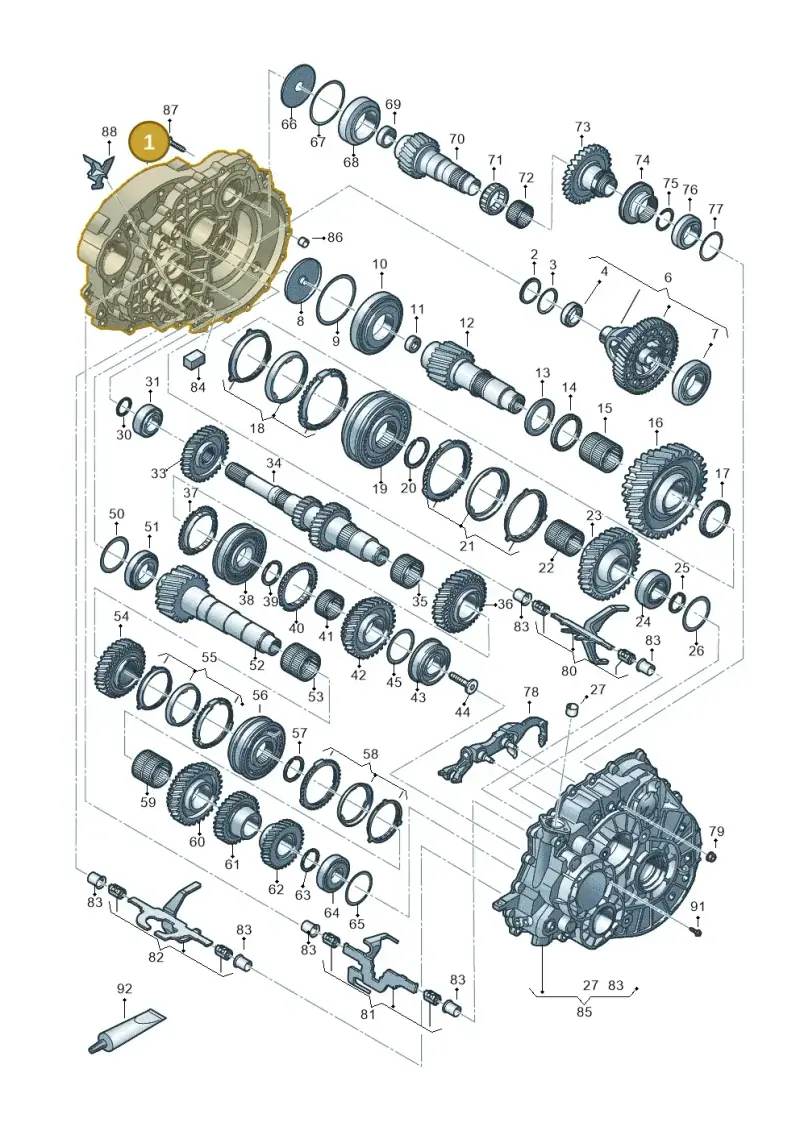0A5301107BF — Volkswagen Transport. multivan (2019-2024) diagram 806800300, position 1