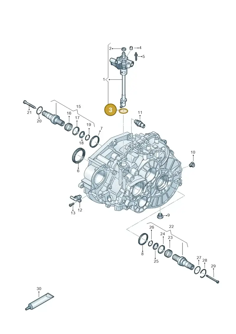 0A5301179A — Volkswagen Caravelle (2015-2019) diagram 861300805, position 3