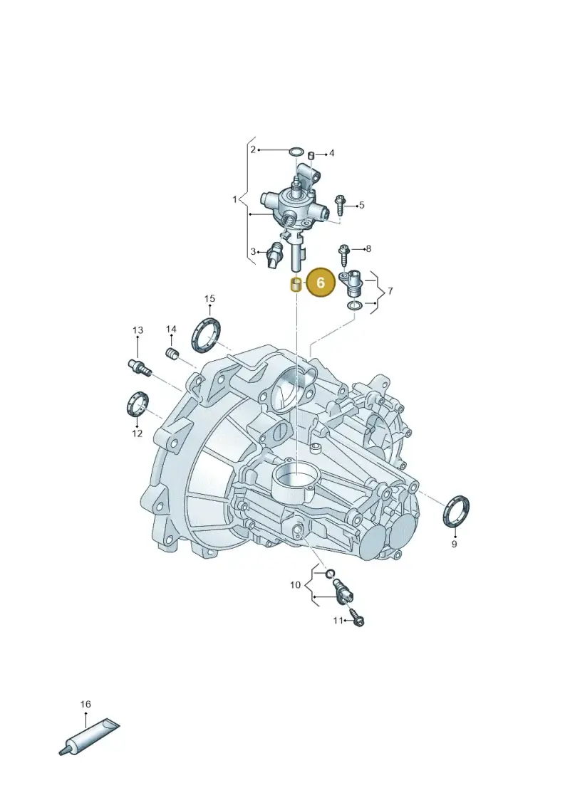0A5301374 — Volkswagen Up! 1.0 BlueMotion (2016-2023) diagram 892300020, position 6