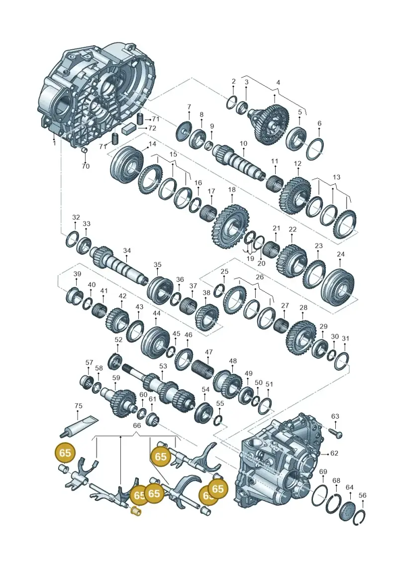 0A5301374 — Volkswagen Caddy Maxi Kombi (2020-2024) diagram 813300552, position 65
