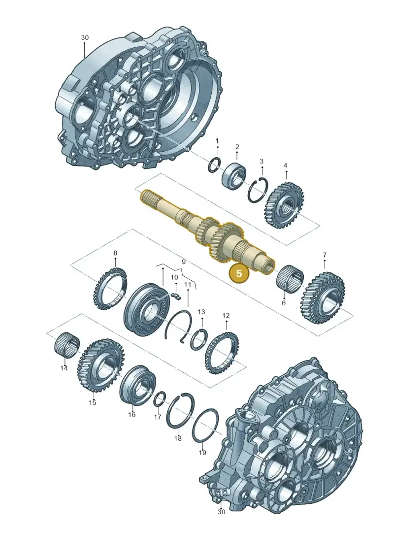 0A5311103A — Volkswagen TRANSPORTER GESCHL.    08 (2007-) diagram 410311250, position 5