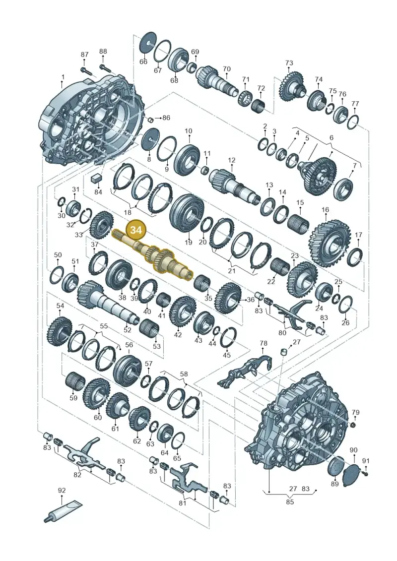 0A5311103A — Volkswagen Sharan BlueMotion (2015-2022) diagram 884300802, position 34