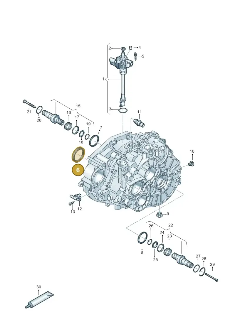 0A5311113A — Volkswagen Caravelle (2015-2019) diagram 861300805, position 6