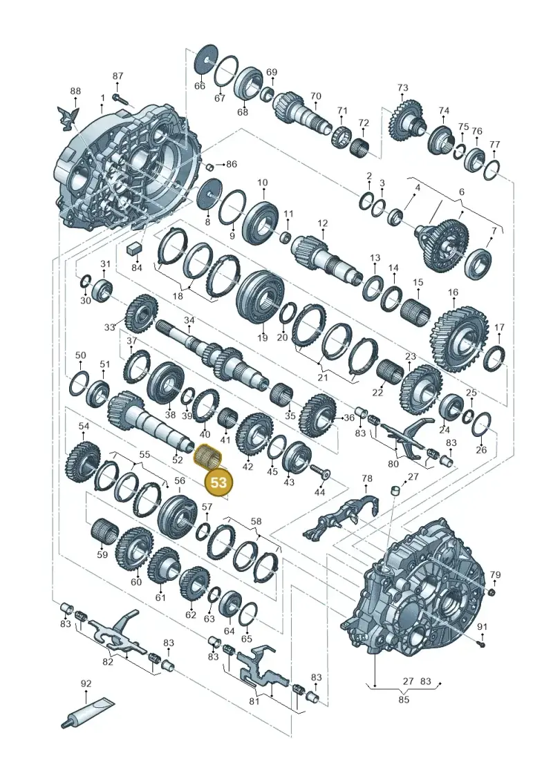 0A5311115B — Volkswagen Transport. multivan (2019-2024) diagram 806800300, position 53