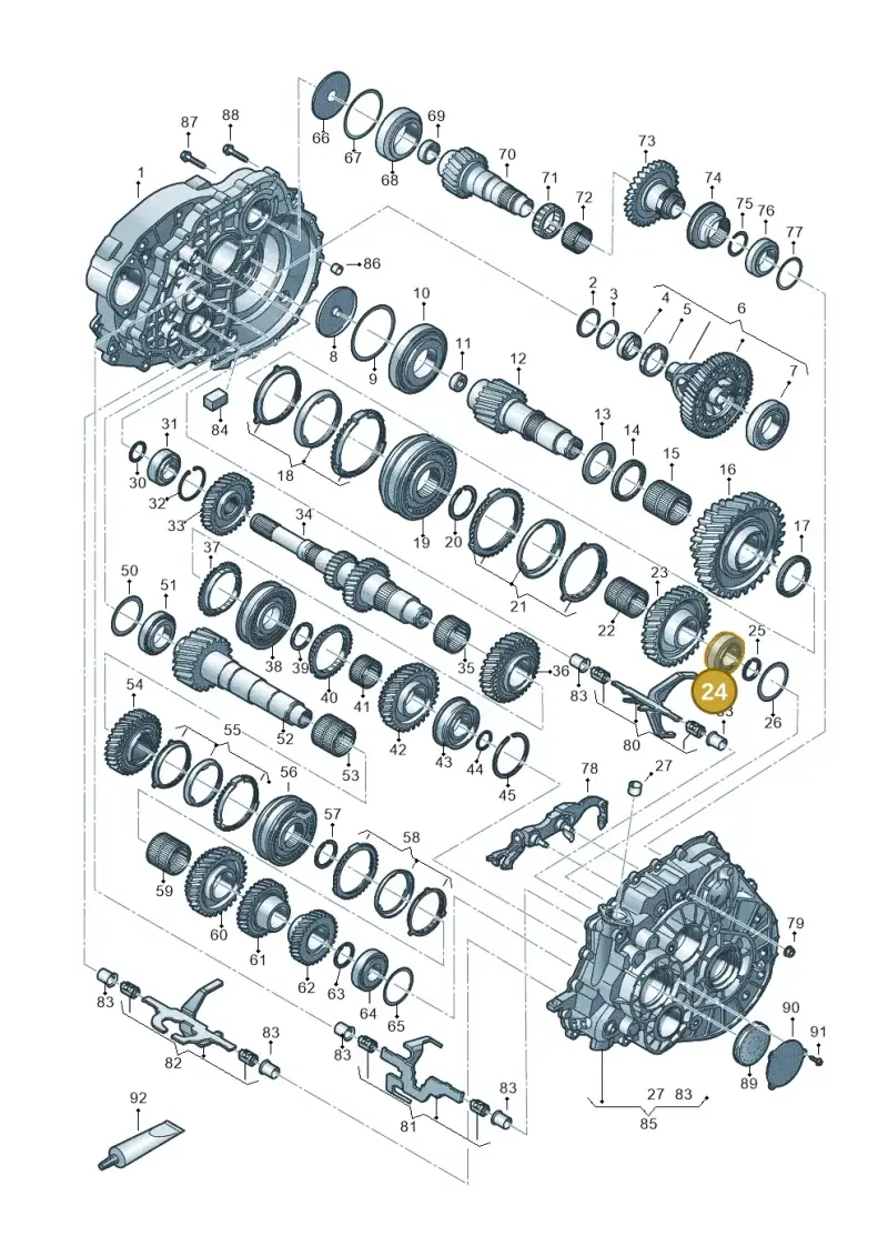 0A5311123B — Volkswagen Tiguan 2.0 4Motion (2017-2024) diagram 884300802, position 24