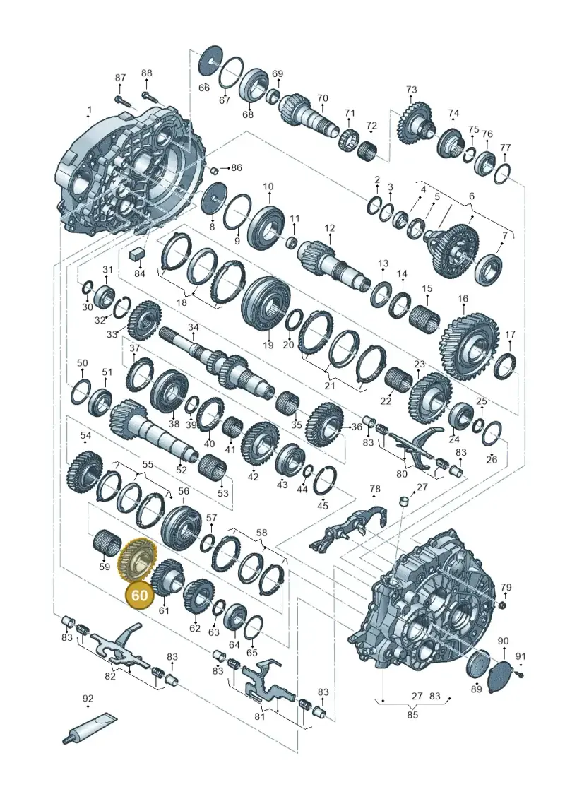 0A5311131AH — Volkswagen Sharan BlueMotion (2015-2022) diagram 884300802, position 60
