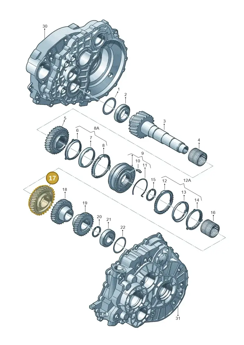 0A5311131AJ — Volkswagen Tiguan 4Motion (2011-2018) diagram 731311270, position 17