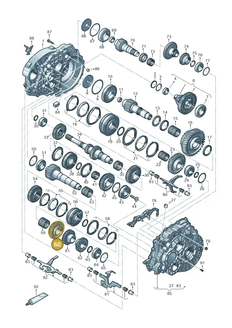 0A5311131AJ — Volkswagen Caravelle (2015-2019) diagram 806800300, position 60