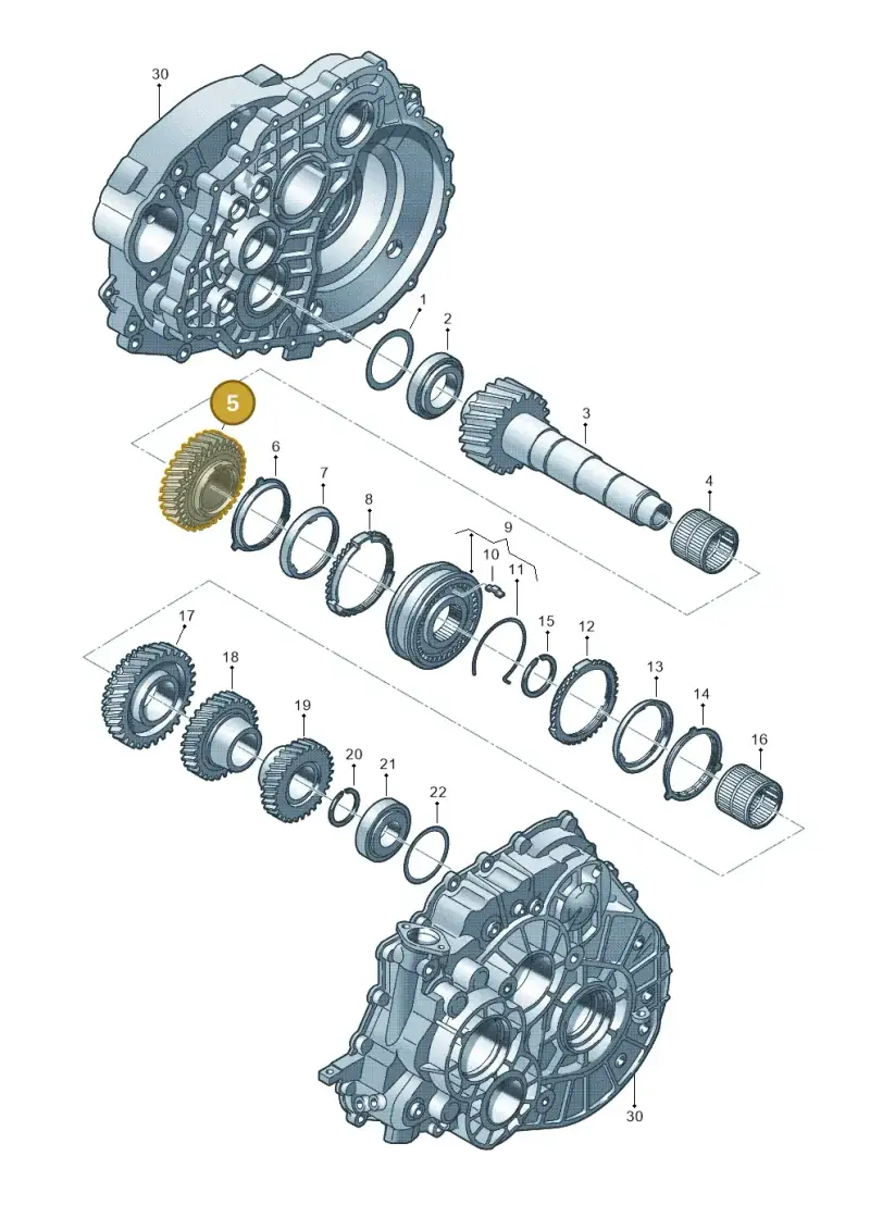 0A5311145AM — Volkswagen TIGUAN                 08> (2007-) diagram 410311270, position 5