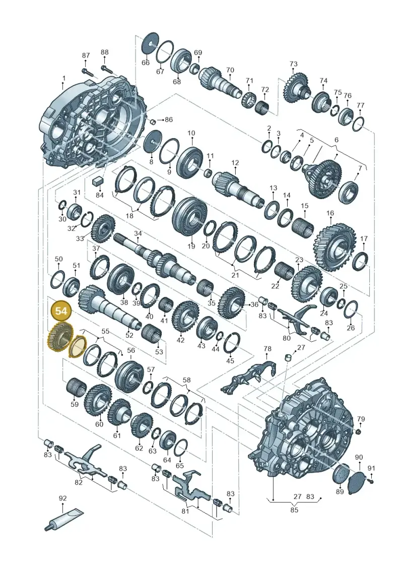 0A5311145BC — Volkswagen Sharan BlueMotion (2015-2022) diagram 884300802, position 54
