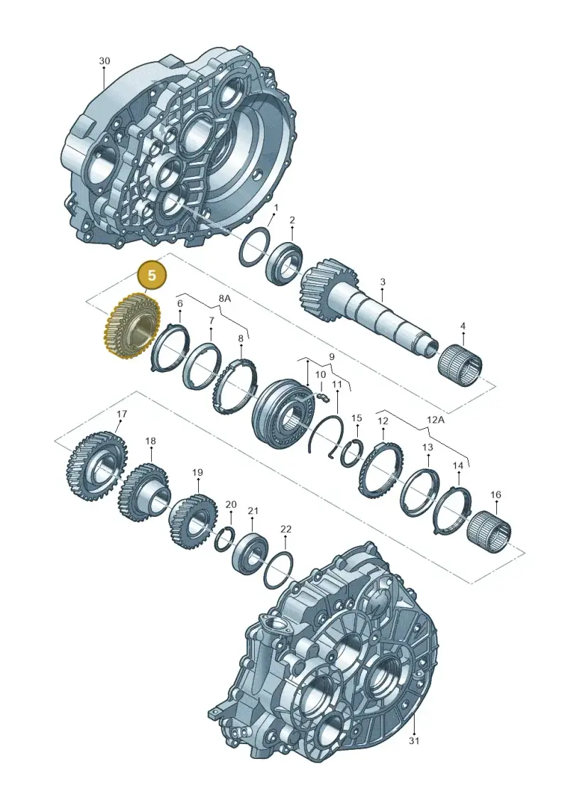 0A5311145BE — Volkswagen Tiguan 4Motion (2011-2018) diagram 731311270, position 5