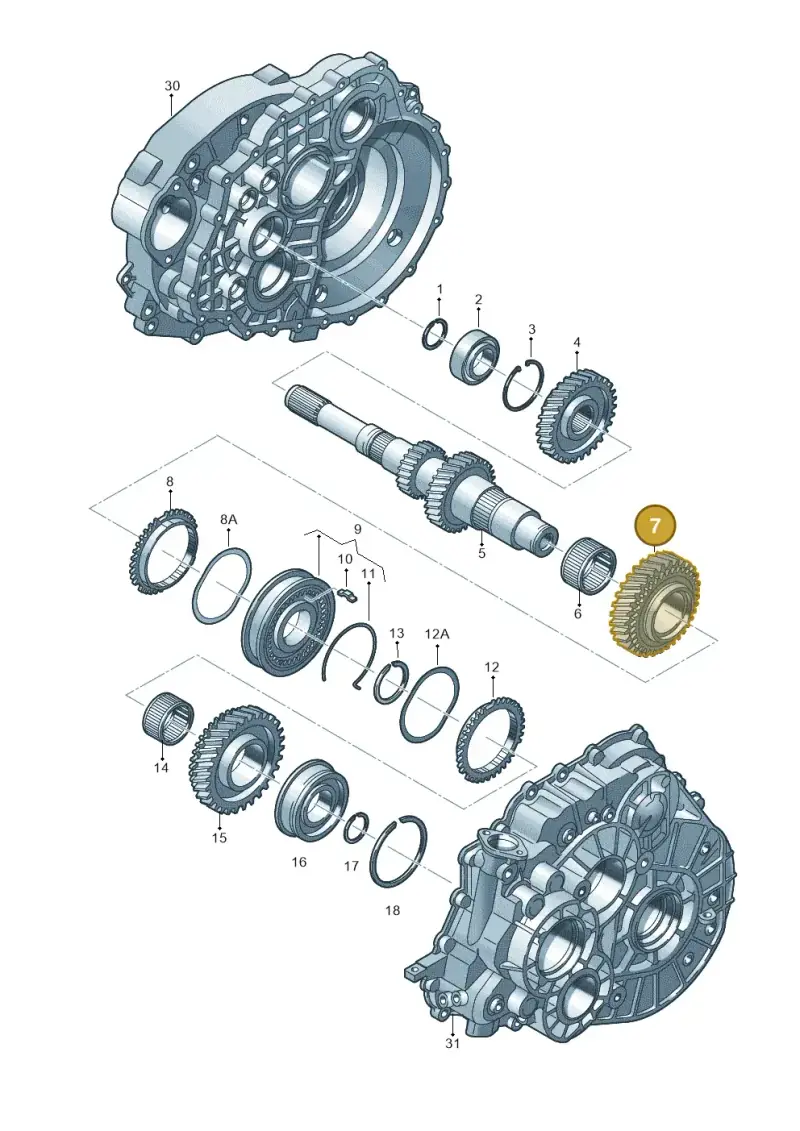 0A5311158AM — Volkswagen Tiguan 4Motion (2011-2018) diagram 731311250, position 7