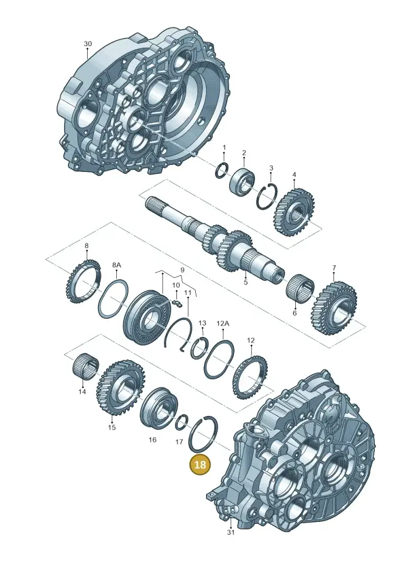 0A5311183 — Volkswagen Tiguan 4Motion (2011-2018) diagram 731311250, position 18