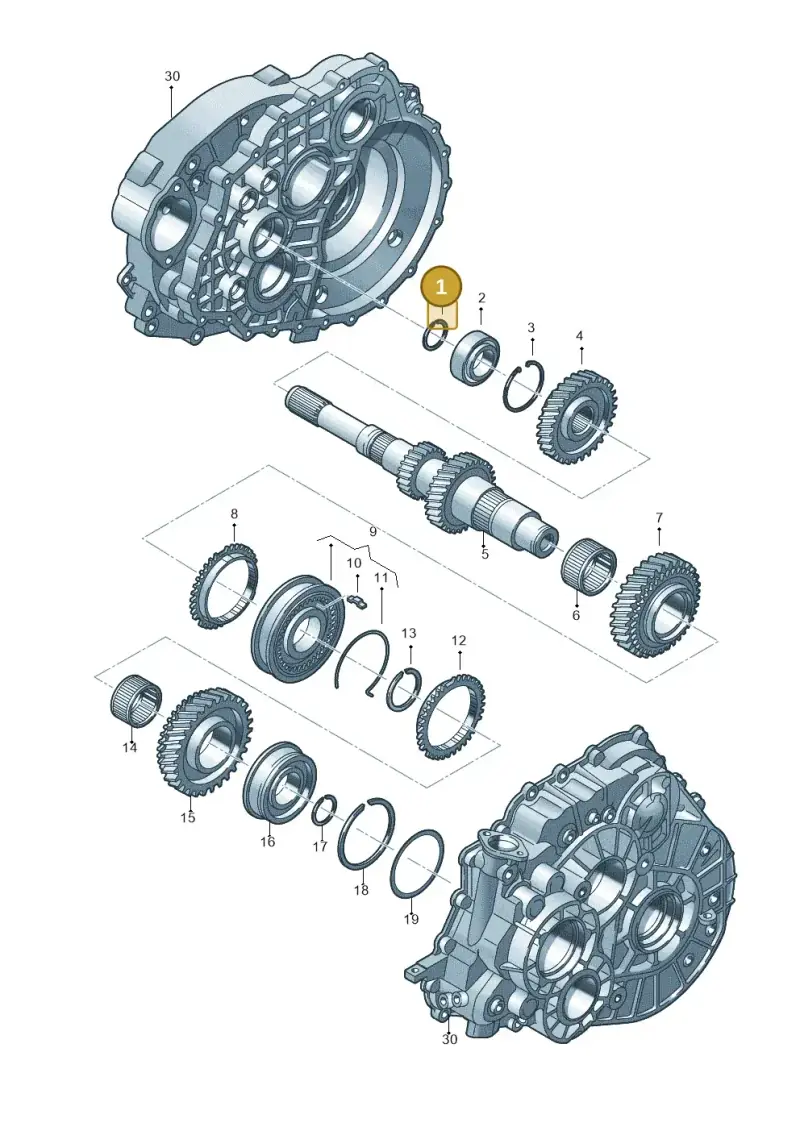 0A5311187A — Volkswagen TRANSPORTER GESCHL.    08 (2007-) diagram 410311250, position 1