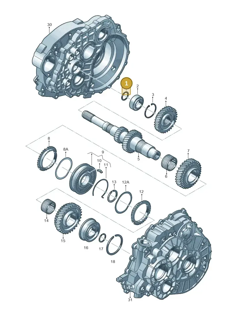 0A5311187A — Volkswagen Tiguan 4Motion (2011-2018) diagram 731311250, position 1