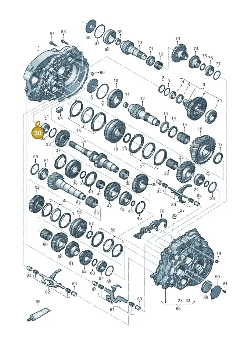 0A5311187A — Volkswagen Tiguan 2.0 4Motion (2017-2024) diagram 884300802, position 30
