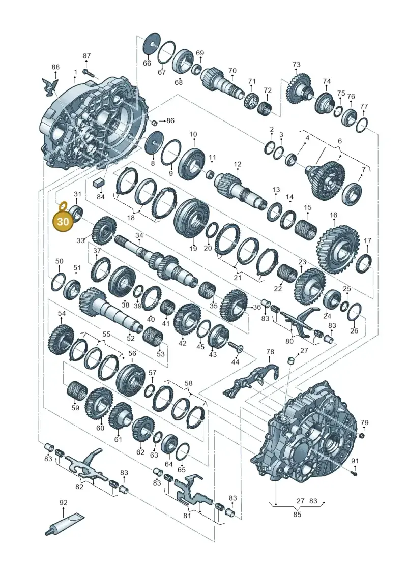 0A5311187A — Volkswagen Transport. multivan (2019-2024) diagram 806800300, position 30