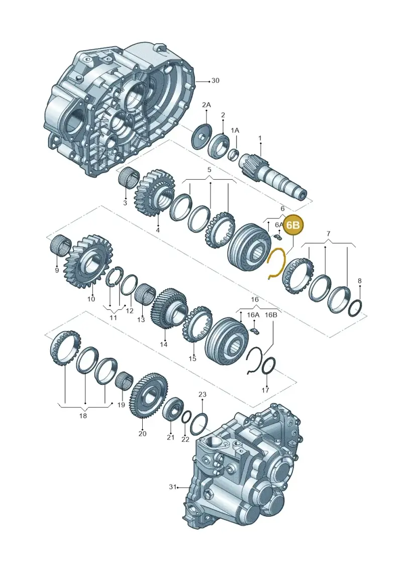 0A5311249 — Volkswagen Tiguan (2009-2019) diagram 688311500, position 6B