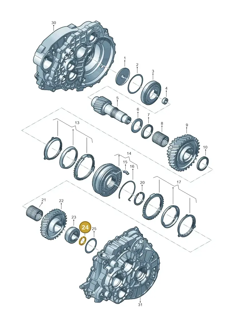 0A5311287 — Volkswagen Tiguan 4Motion (2011-2018) diagram 732311260, position 24
