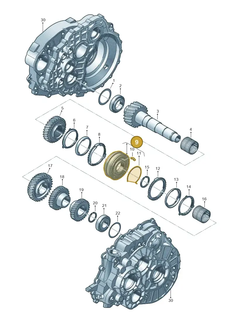 0A5311301E — Volkswagen Transp. caravelle (2009-2011) diagram 410311270, position 9