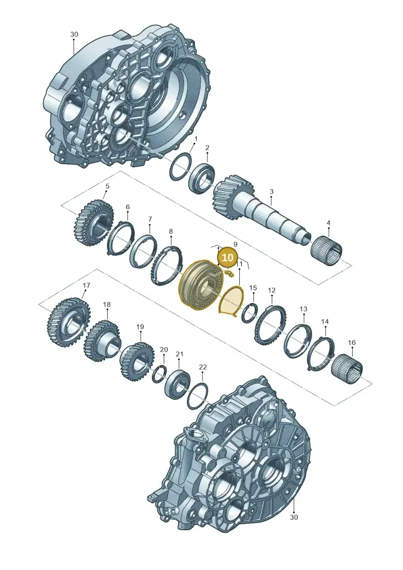 0A5311311 — Volkswagen Transp. caravelle (2009-2011) diagram 410311270, position 10
