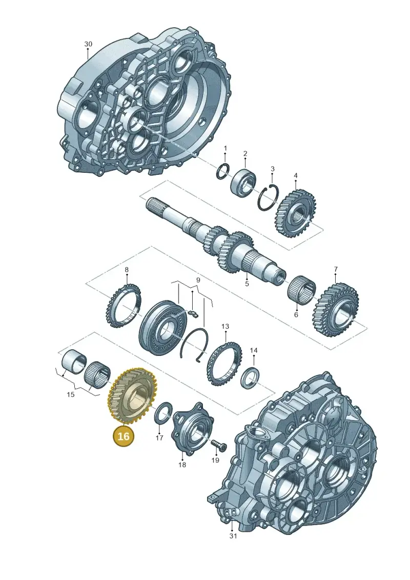 0A5311349AH — Volkswagen Transp. caravelle (2011-2015) diagram 861311250, position 16