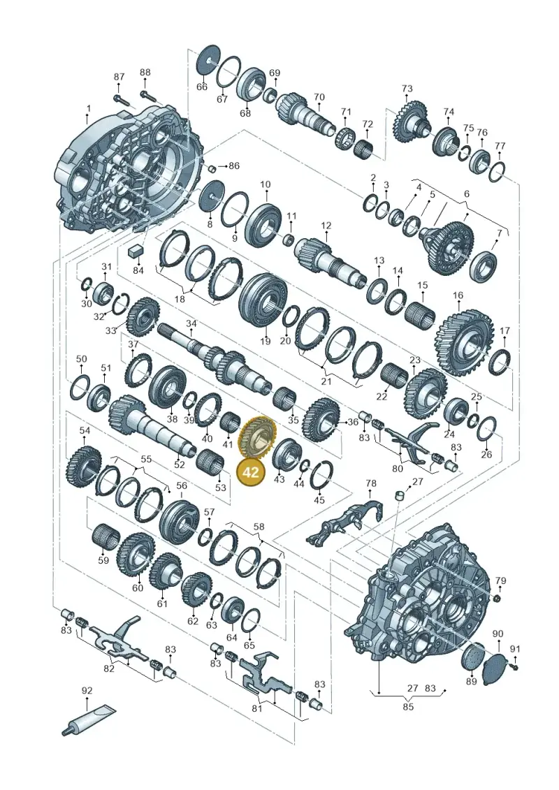 0A5311349AH — Volkswagen Sharan BlueMotion (2015-2022) diagram 884300802, position 42