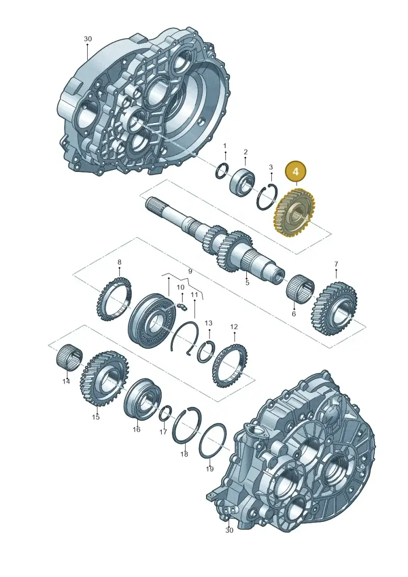 0A5311351A — Volkswagen TRANSPORTER GESCHL.    08 (2007-) diagram 410311250, position 4