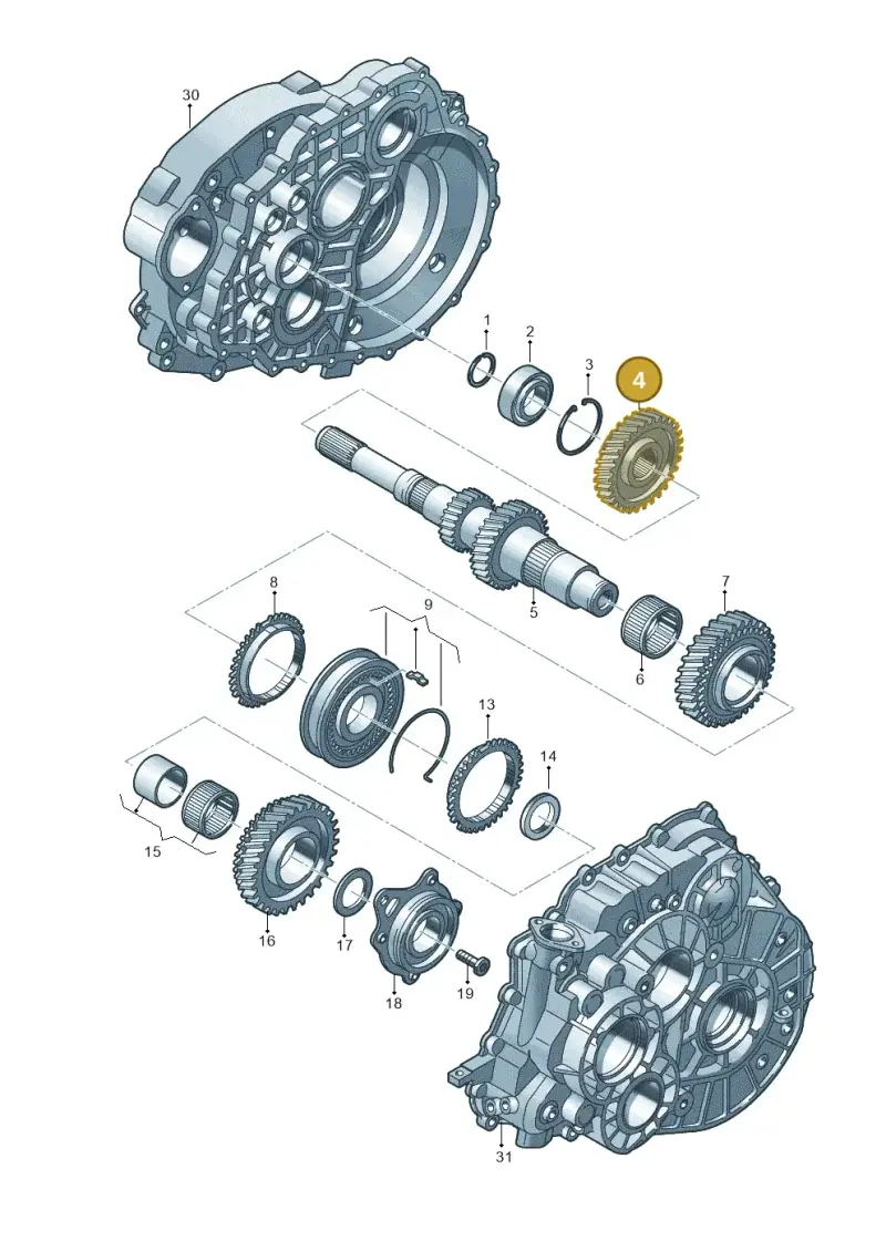 0A5311351A — Volkswagen Transp. caravelle (2011-2015) diagram 861311250, position 4