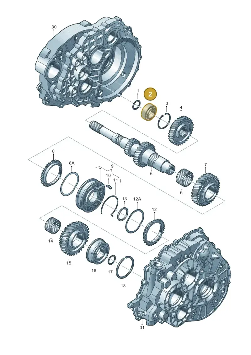 0A5311372A — Volkswagen Tiguan 4Motion (2011-2018) diagram 731311250, position 2
