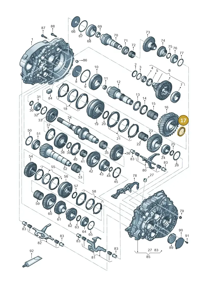 0A5311384C — Volkswagen Tiguan 2.0 4Motion (2017-2024) diagram 884300802, position 17