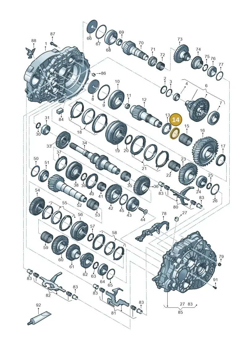 0A5311985C — Volkswagen Transport. multivan (2019-2024) diagram 806800300, position 14