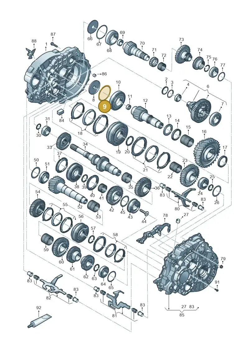 0A5398140 — Volkswagen Transport. multivan (2019-2024) diagram 806800300, position 9