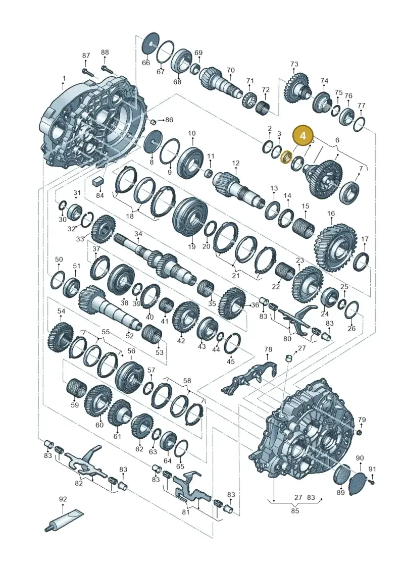0A5409123B — Volkswagen Tiguan 2.0 4Motion (2017-2024) diagram 884300802, position 4