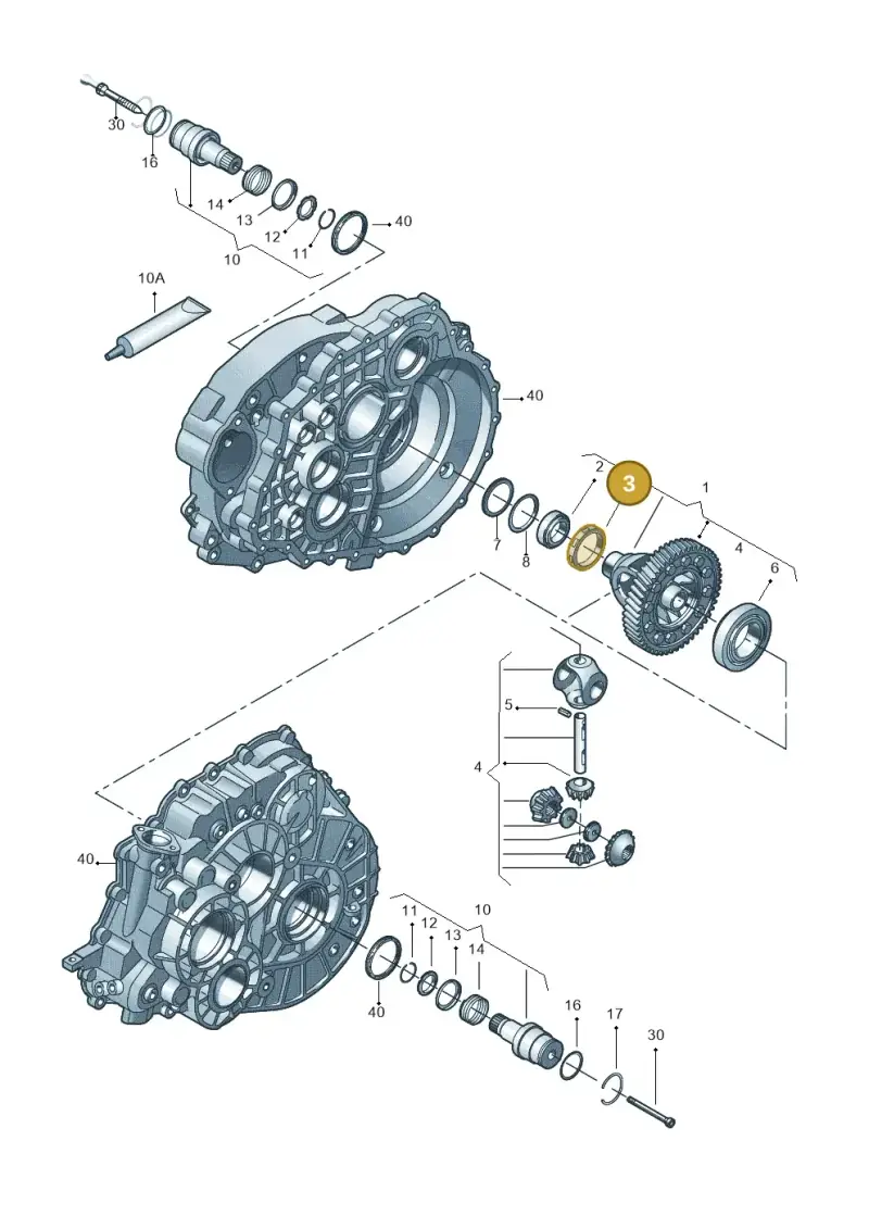 0A5409270A — Volkswagen Transp. caravelle (2009-2011) diagram 410409120, position 3