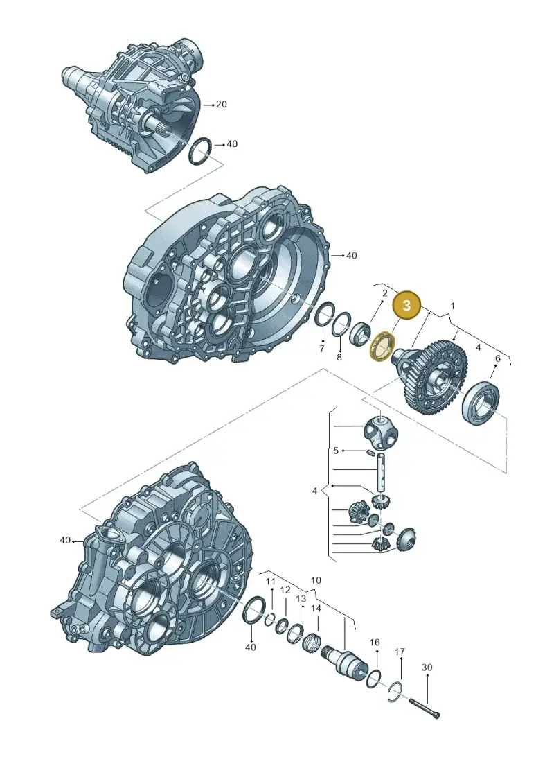 0A5409270A — Volkswagen Transp. caravelle (2009-2011) diagram 410409170, position 3