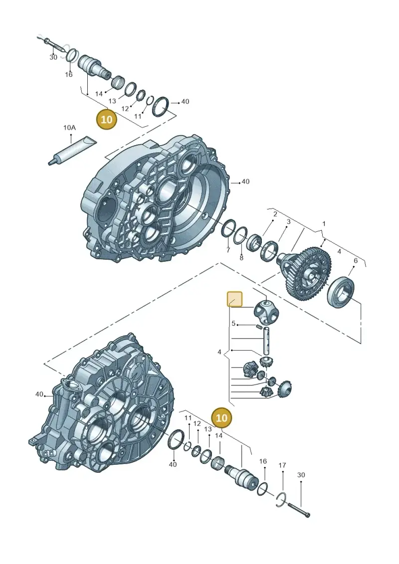 0A5409343 — Volkswagen Transp. caravelle (2009-2011) diagram 410409120, position 10