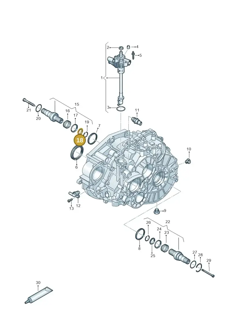 0A5409374 — Volkswagen Caravelle (2015-2019) diagram 861300805, position 18