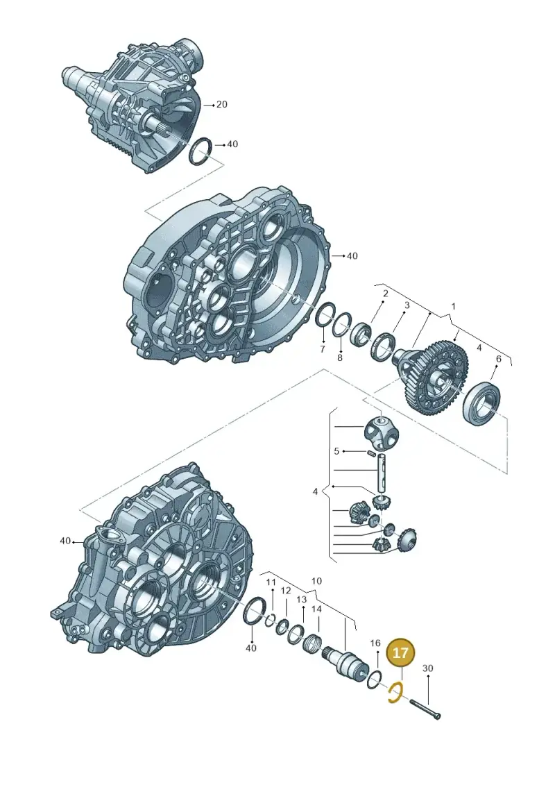 0A5409413B — Volkswagen Transp. caravelle (2009-2011) diagram 410409170, position 17